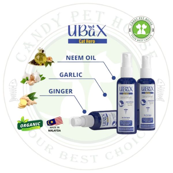 Ubax Cat Hero Spray 100ml - Ubat Kurap, Fungus, Luka, Selsema, Kutu.
